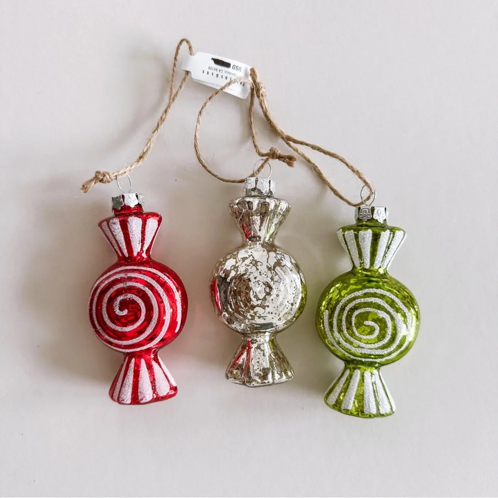 Pottery Barn Candy Ornament Set